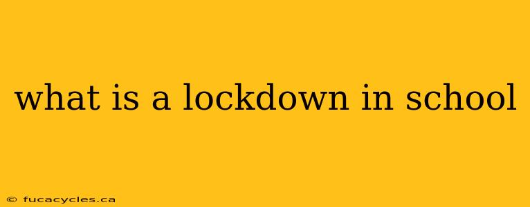 what is a lockdown in school