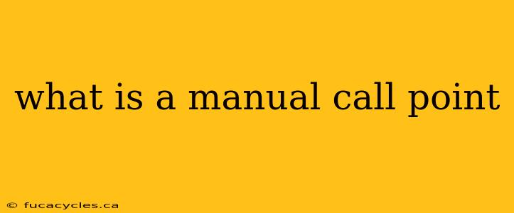 what is a manual call point