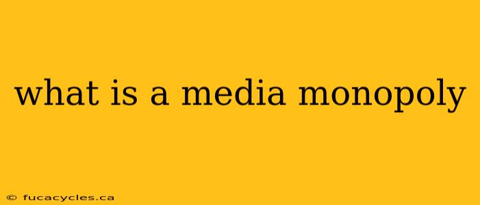 what is a media monopoly