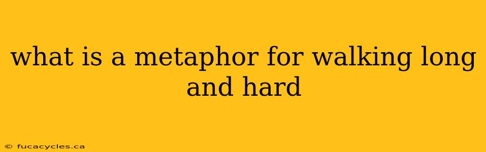 what is a metaphor for walking long and hard