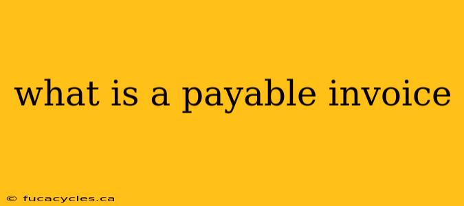 what is a payable invoice