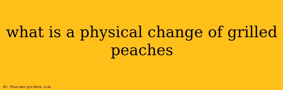 what is a physical change of grilled peaches