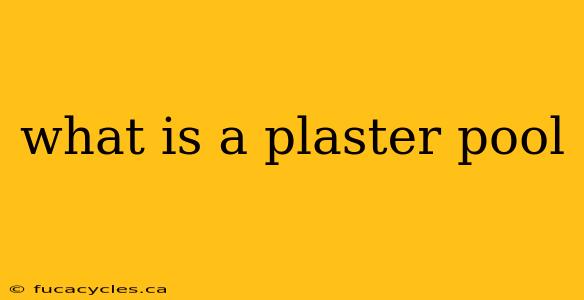 what is a plaster pool