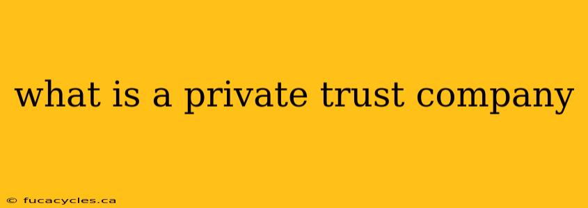 what is a private trust company