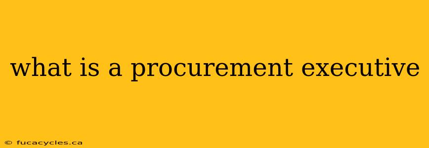 what is a procurement executive