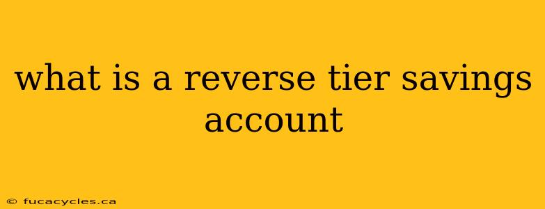 what is a reverse tier savings account