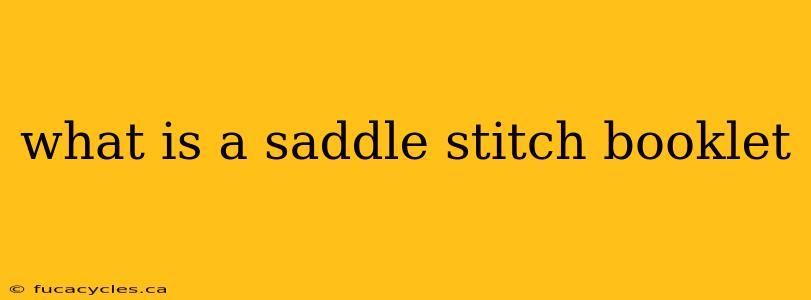 what is a saddle stitch booklet