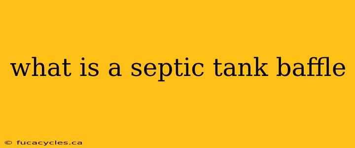 what is a septic tank baffle