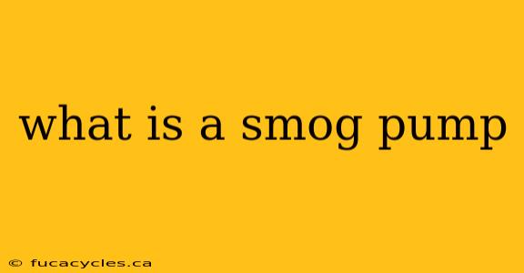 what is a smog pump