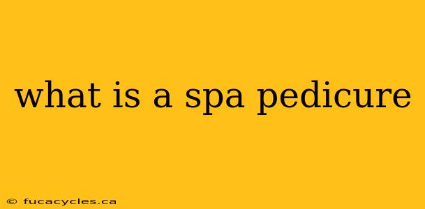 what is a spa pedicure