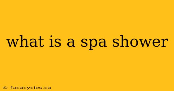 what is a spa shower