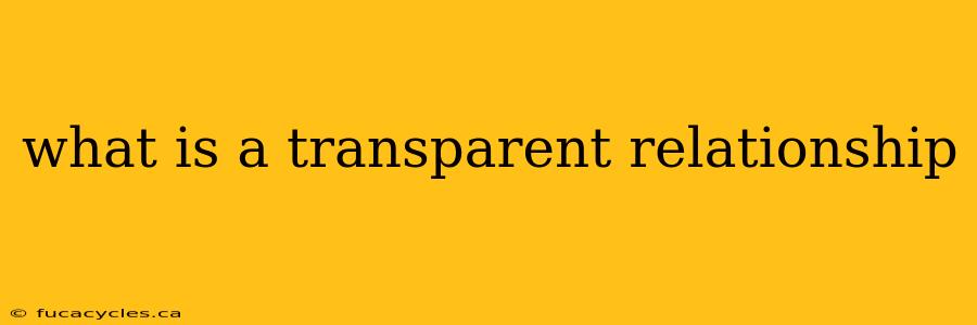 what is a transparent relationship