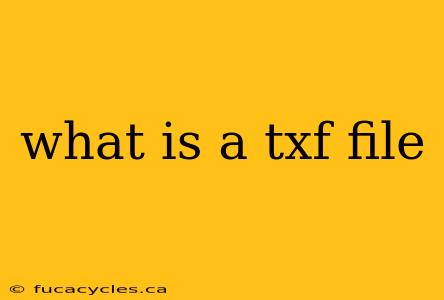 what is a txf file