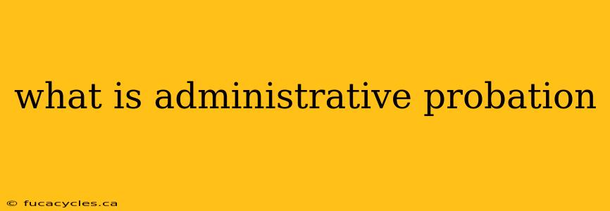 what is administrative probation