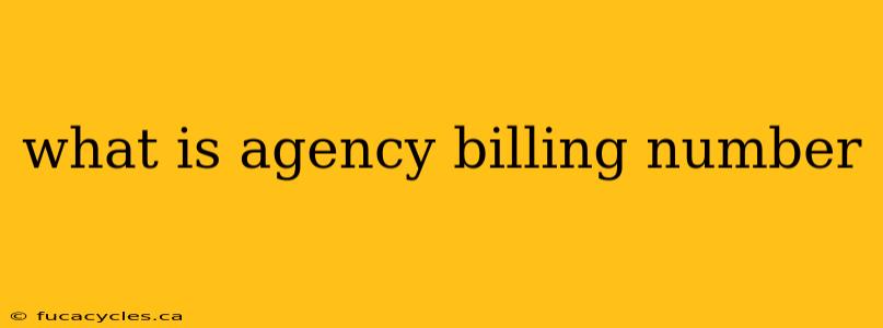 what is agency billing number