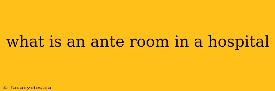 what is an ante room in a hospital