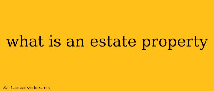 what is an estate property