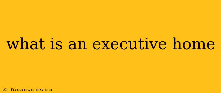 what is an executive home