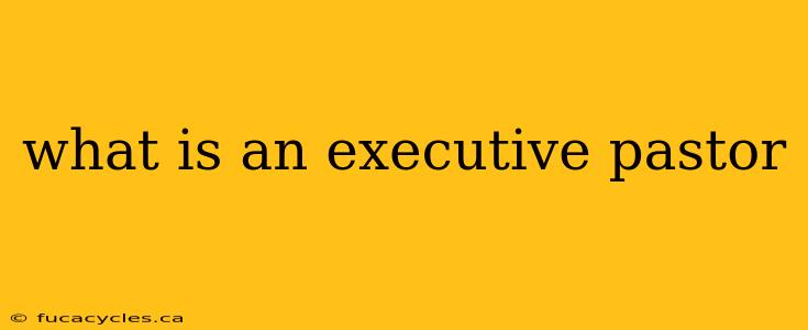 what is an executive pastor