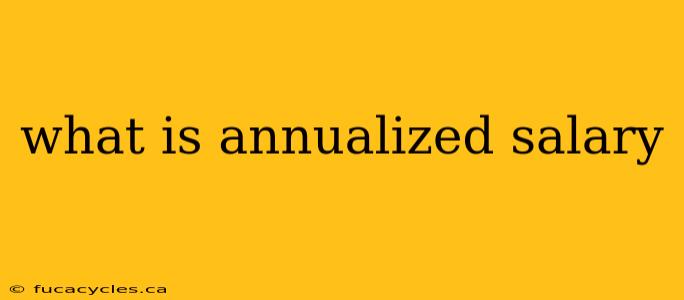 what is annualized salary