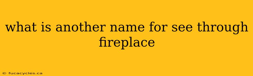 what is another name for see through fireplace