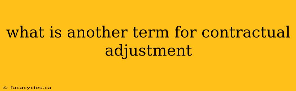 what is another term for contractual adjustment