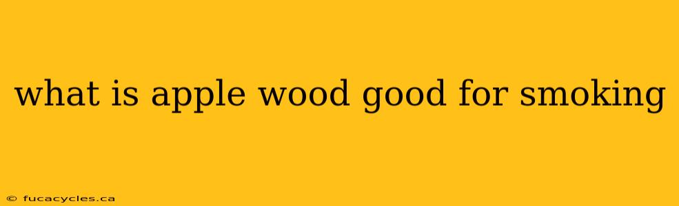 what is apple wood good for smoking