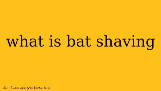 what is bat shaving