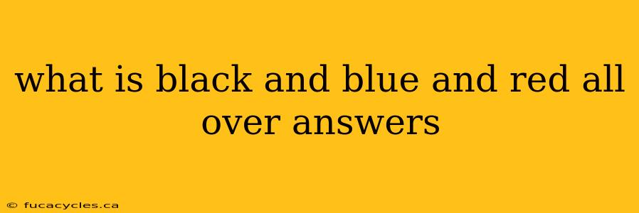 what is black and blue and red all over answers