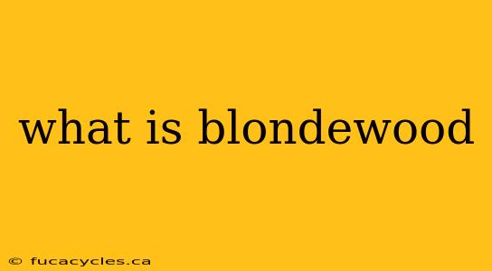 what is blondewood