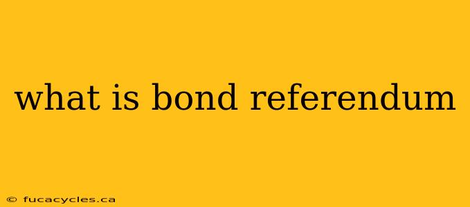 what is bond referendum