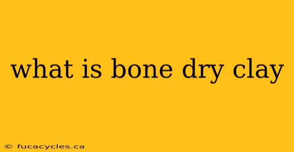 what is bone dry clay