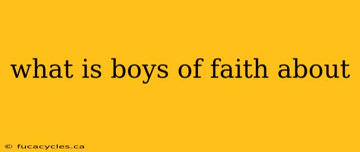 what is boys of faith about