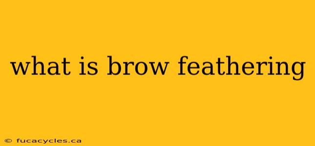 what is brow feathering