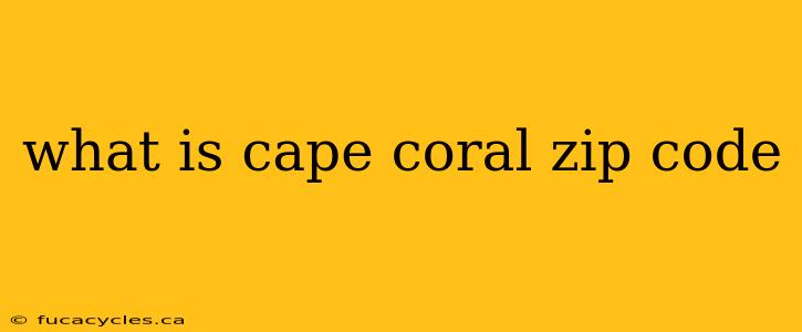 what is cape coral zip code