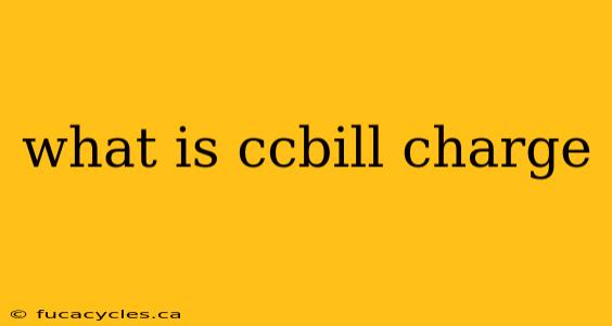 what is ccbill charge