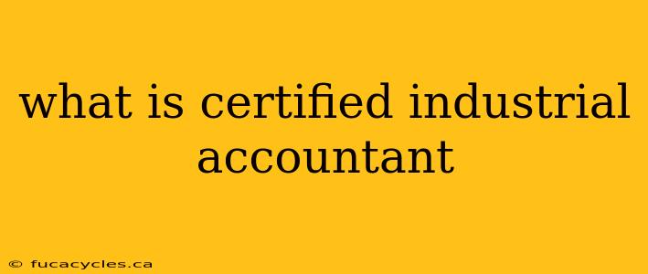 what is certified industrial accountant