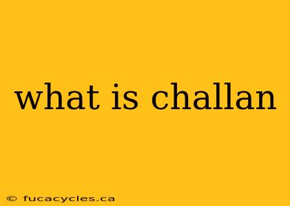 what is challan