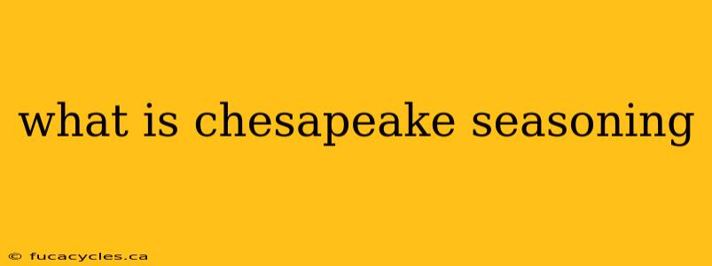 what is chesapeake seasoning