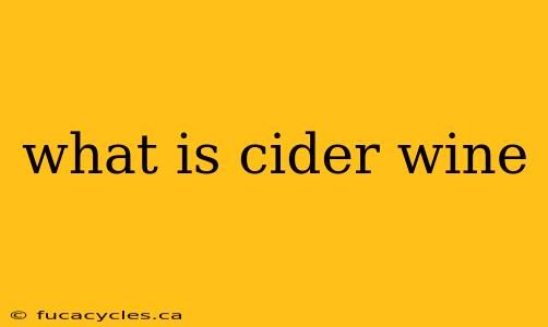 what is cider wine