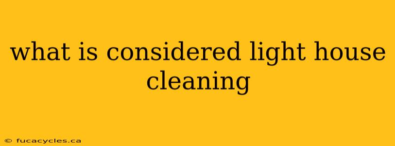 what is considered light house cleaning