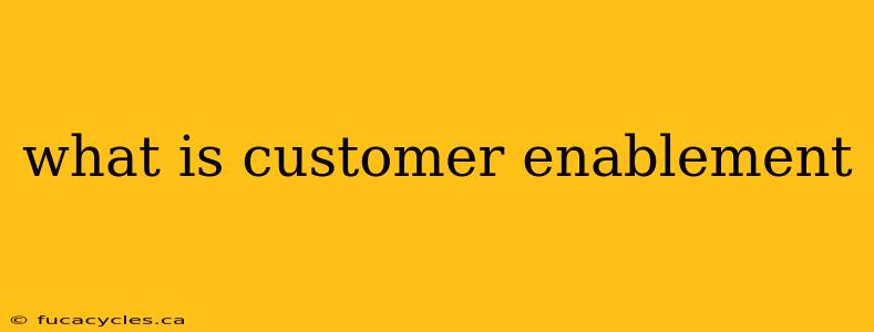 what is customer enablement