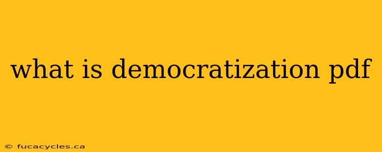 what is democratization pdf