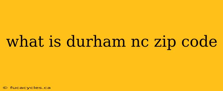 what is durham nc zip code