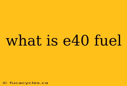 what is e40 fuel