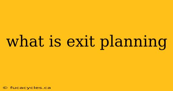 what is exit planning