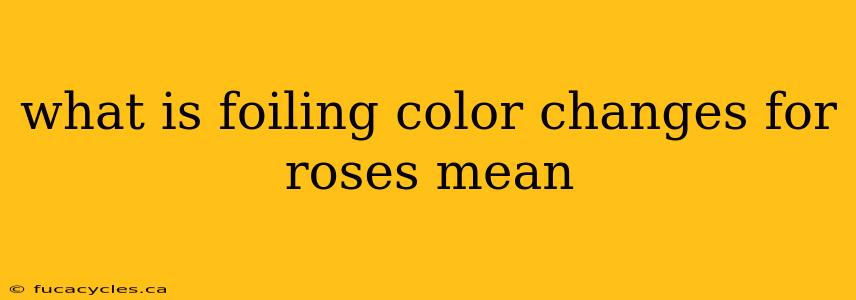 what is foiling color changes for roses mean