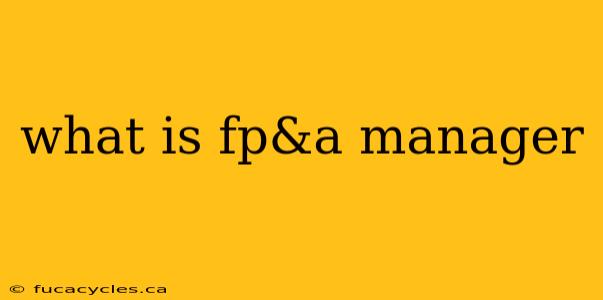 what is fp&a manager