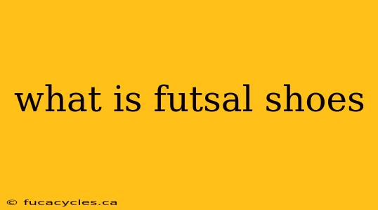 what is futsal shoes