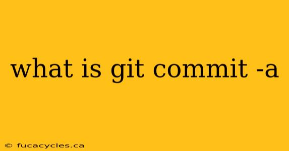 what is git commit -a